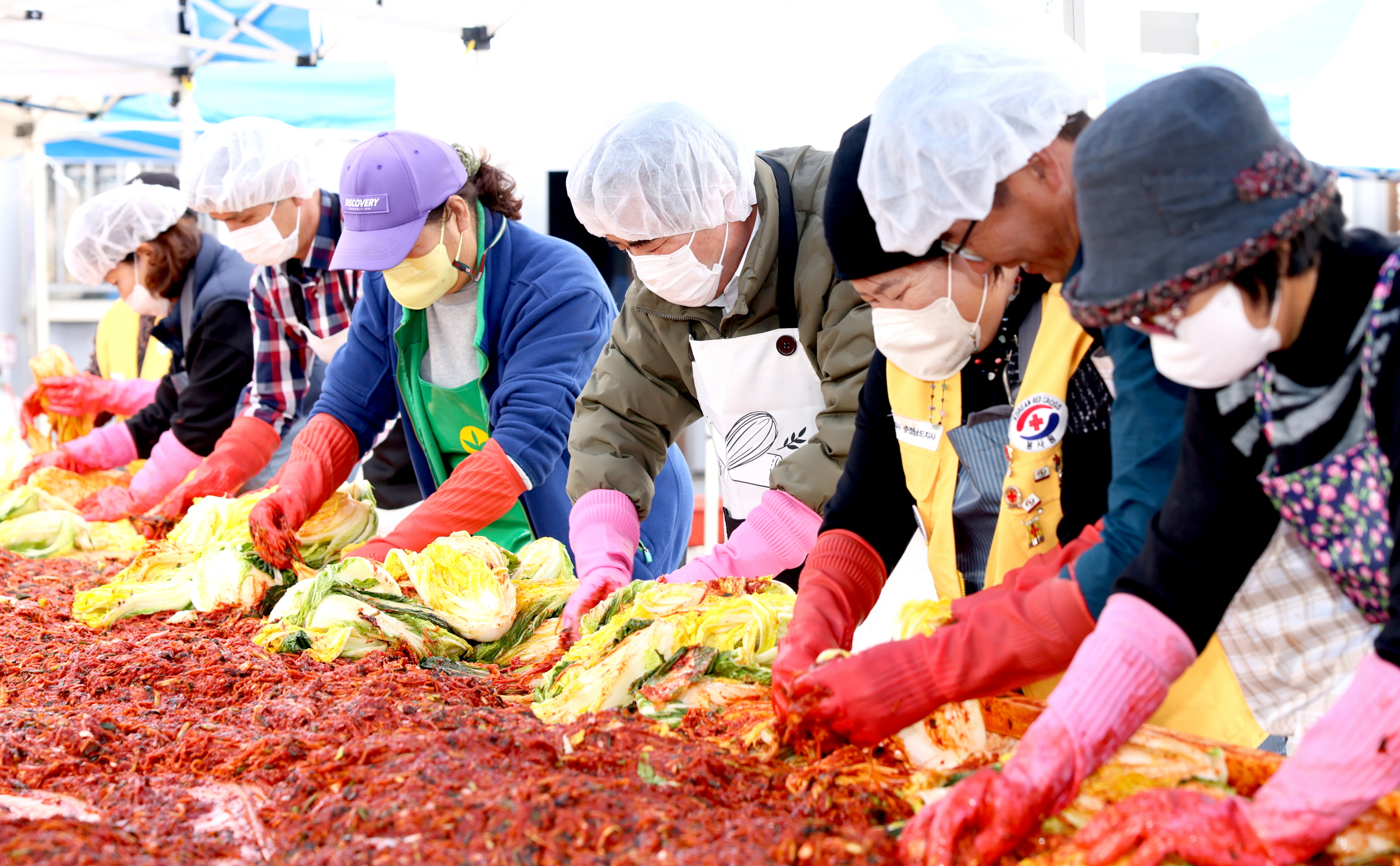 천북면 연합 김장담그기
